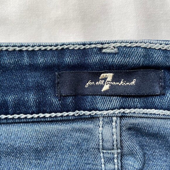 7 for All Mankind, Women's Jean Mini Skirt, Size. 28, Front pockets - Picture 5 of 6
